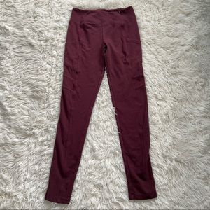 Mudd High Rise Leggings Burgundy Pants Size S